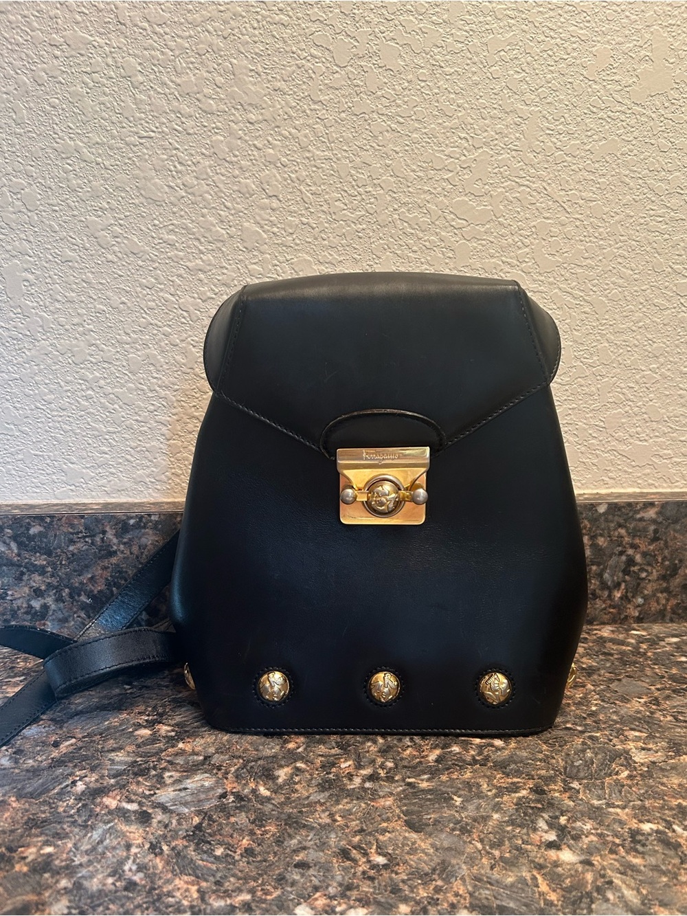 Salvatore Ferragamo | Leather Studded Backpack